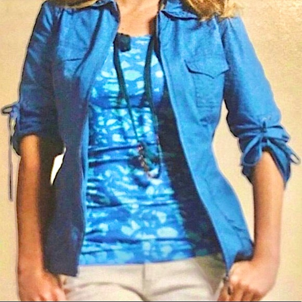 CAbi Ocean Blue Utility Jacket